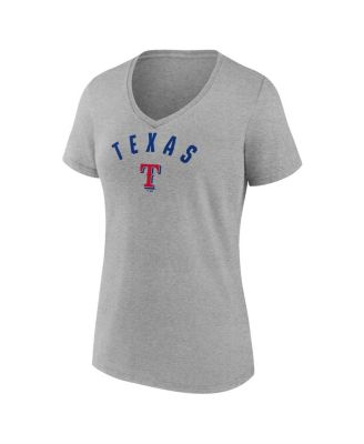 Women's&nbsp;Gray Texas Rangers V-Neck T-Shirt