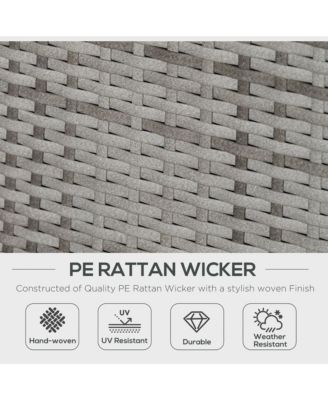 4-Piece Rat Furniture Set, Chairs, Loveseat, and Table,