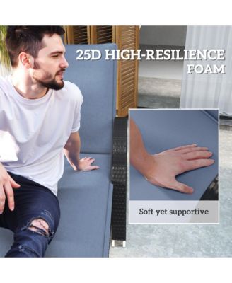 2PCS Chaise Lounge Chair Cushion, 76" x 23"