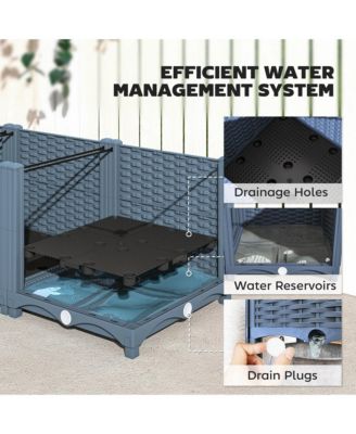 5 x 1 x 1 ft Plastic Garden Box w/Drainage Holes,