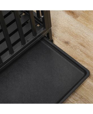 Heavy Duty Steel Dog Crate Kennel with Wheels and 1 Access Door,