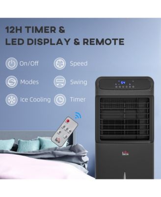 3-In-1 Mobile Evaporative Air Cooler with Remote Oscillating