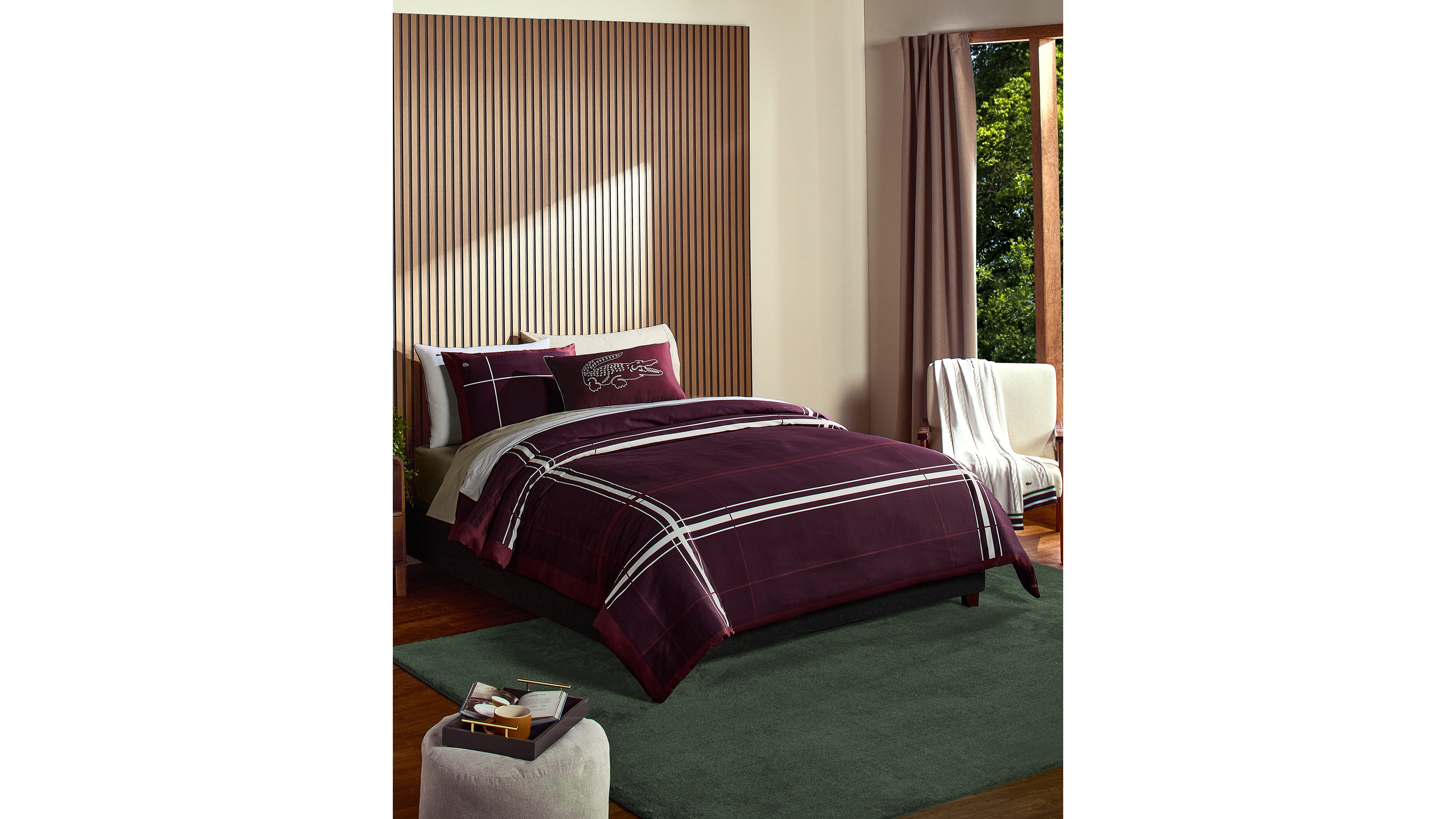 Lacoste Home Playful Checks Cotton 2-Pc.Comforter Set, Twin