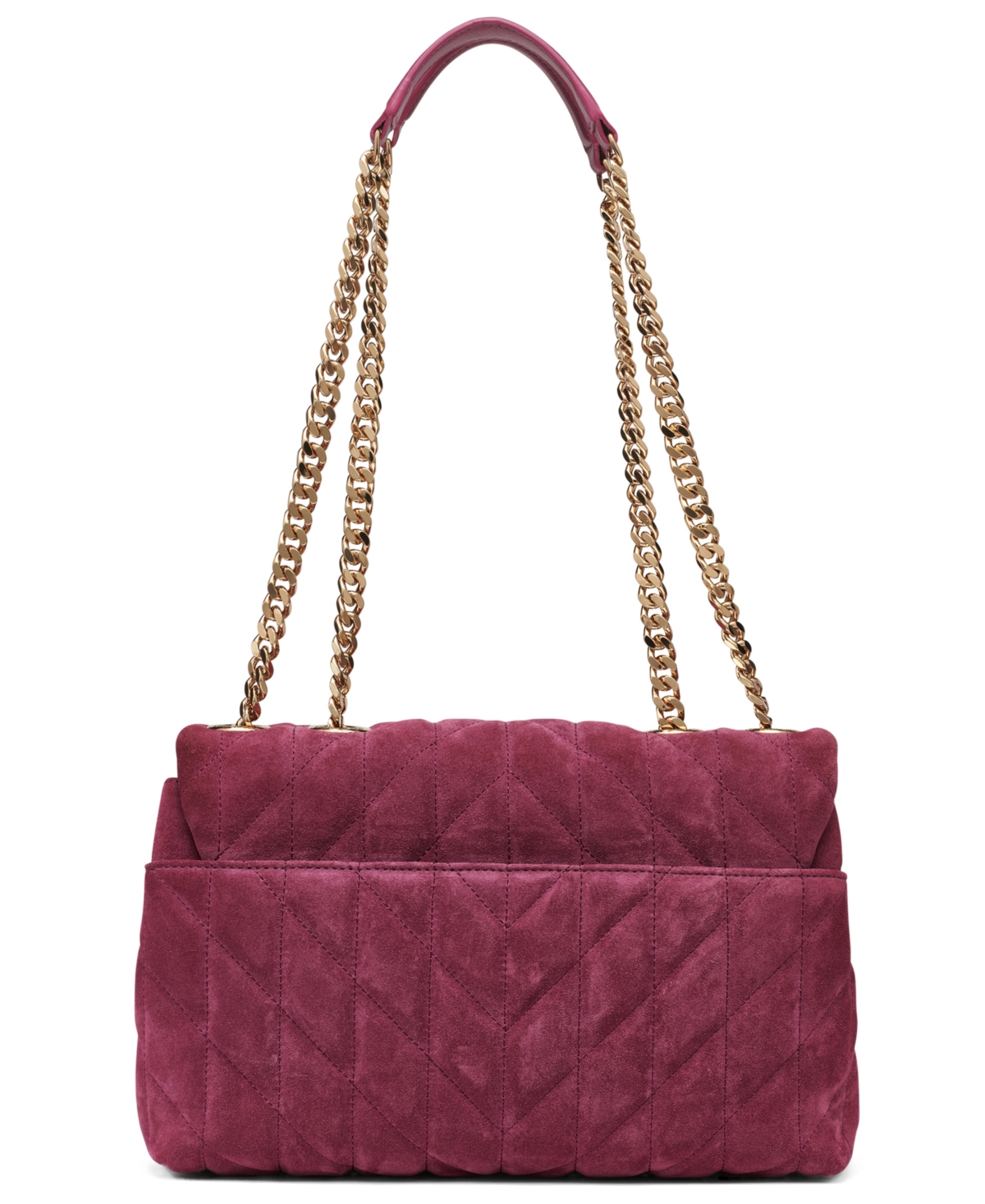 Karl Lagerfeld Lafayette Small Leather Shoulder Bag In Burgundy