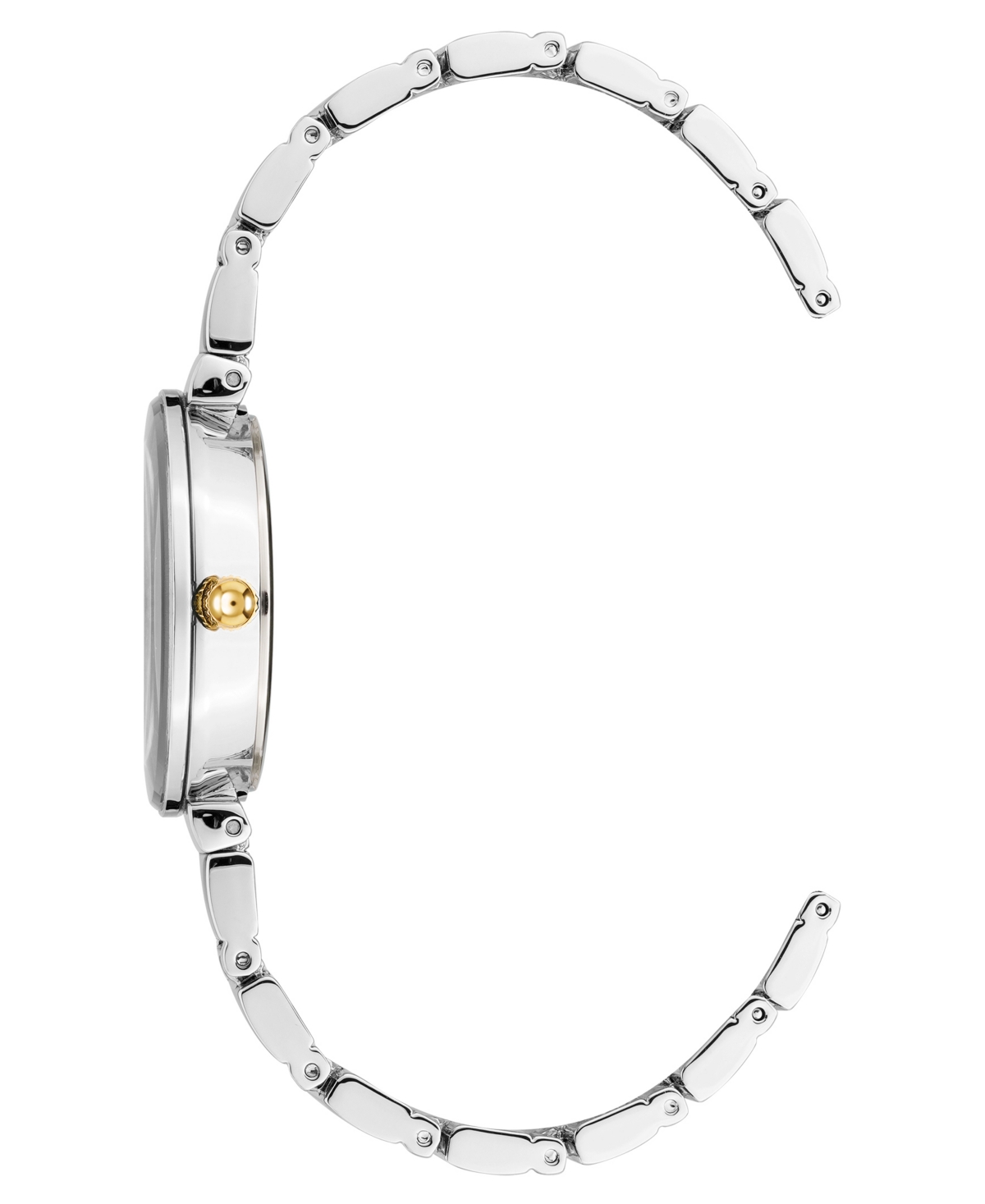 Anne Klein Women's Quartz Classic Gray And Two-tone Diamond Accented Bracelet Watch, 28mm In Gray