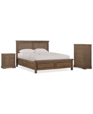 Alverton 3 Pc. King Cane Set (Bed, Chest & 3-Drawer Nightstand, Created for Macy's. 