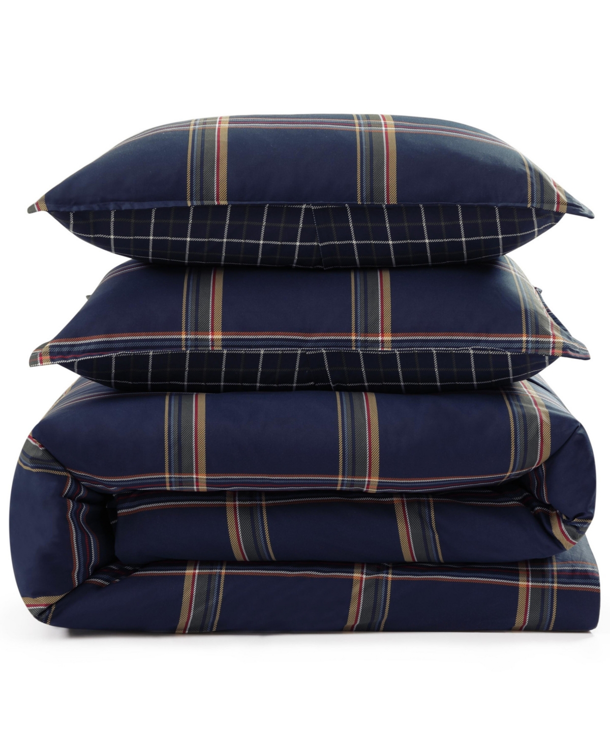 Tommy Hilfiger Beacon Plaid Cotton 3-Piece Comforter Set, Full/Queen