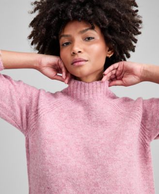 Women's Mock-Neck Long-Sleeve Sweater, Macy's Exclusive