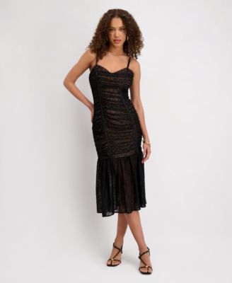 Women's Lace Sleeveless Midi Dress