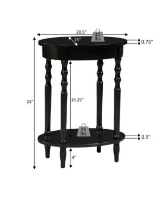 24" Wood Classic Accents Brandi Oval End Table