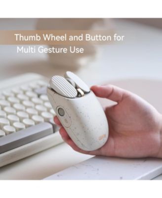 Wavy Chips Dual-Mode Wireless Mouse, 5 Adjustable DPI Levels, 50-Day Battery Life, Milk Tea Color, for Windows, MacOS, iOS, Android