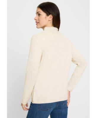 Women's Rib Knit Zip Front Cardigan