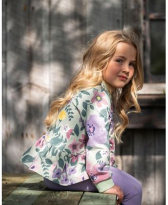 Baby Girl Stretch Fleece Sweatshirt Sage Floral - Baby