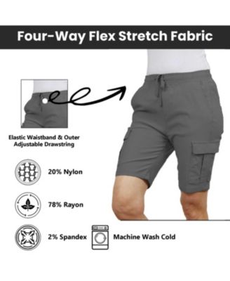 Women's Loose Fit Super Flex Stretch Cargo Jogger Shorts