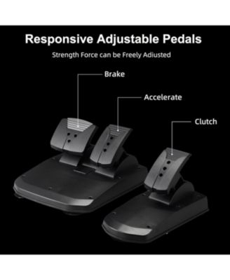 Gaming Racing Wheel with Pedals, 1080&deg; Rotation, Shifter & Paddle Shifters – Compatible with PC, PS4, Xbox One/Series X|S, Switch – Dual Vibration