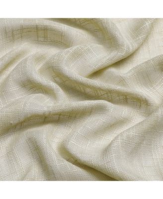 2 Pack Lux Thread Premium Woven Grommet Top Sheer Curtain Panels - Spice