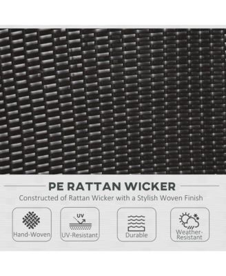 4 PC Outdoor Patio Furniture Sofa Set with Table,