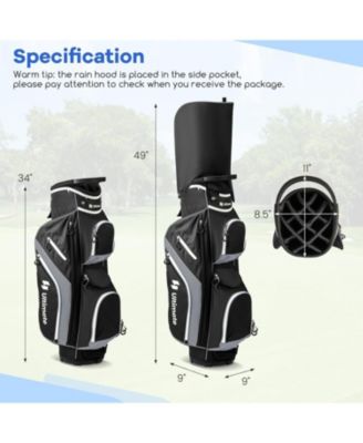 Golf Cart Bag with 14 Way Top Dividers