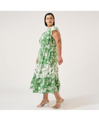 Plus Size Amazonia Tiered Cotton Dress