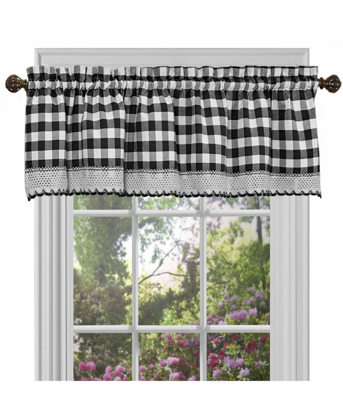 GoodGram Buffalo Check Gingham Custom Window Curtain Treatments