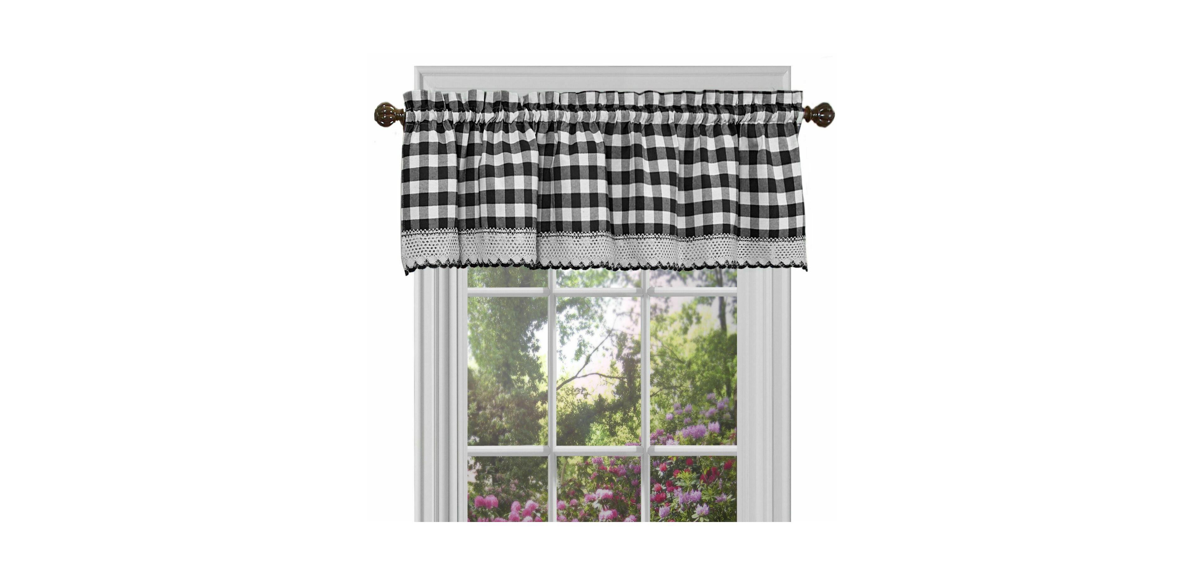 GoodGram Buffalo Check Gingham Custom Window Curtain Treatments