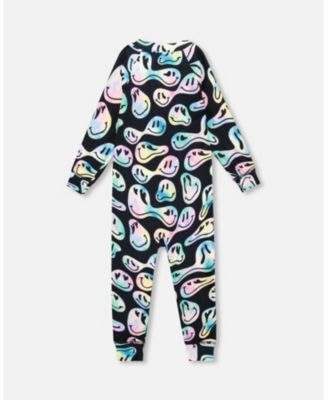 Girl One-Piece Thermal Underwear Smiley Face Girl - Toddler|Child