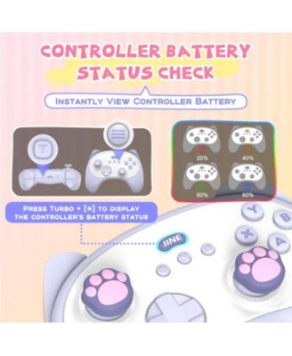Wireless Controller with Charging Dock – Multi-Platform Gamepad for PC, Switch, Android, iOS, Turbo, Macro, 6-Axis Motion, Rumble, for Small Hands