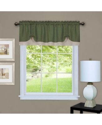 Country Farmhouse Flax Linen Tie Up Window