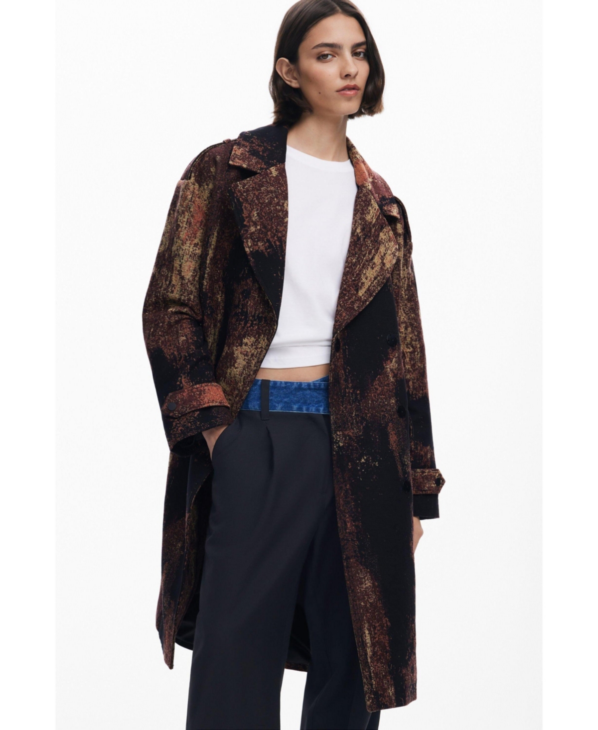 Desigual Women's Coat Designed By Mr. Christian Lacroix In Multi