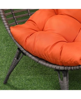 Outdoor Indoor, Teardrop Egg Chair, Cushion, Plastic Rat,