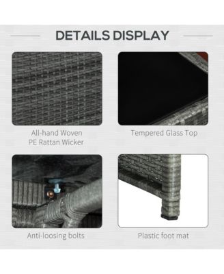 9pc Outdoor Wicker Dining Furniture Set, Table, 4 Seats, Mixed