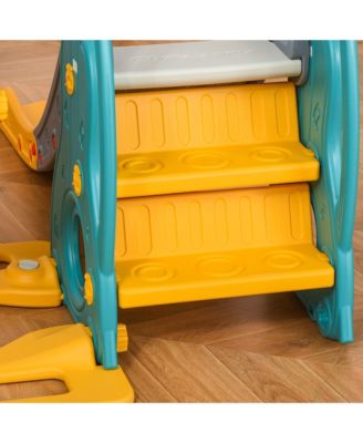 Toddler Swing and Slide Set with Basketball Hoop, Guitar Theme,