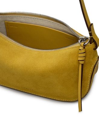 The Iris Suede Small Zip Top Crossbody Bag