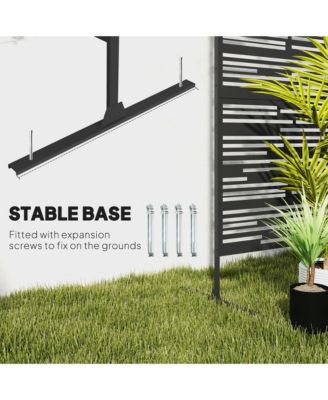 78" H x 48" W Metal Outdoor Privacy Screen,