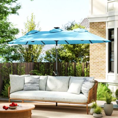 9.7' Double-sided Patio Umbrella with Tilt,