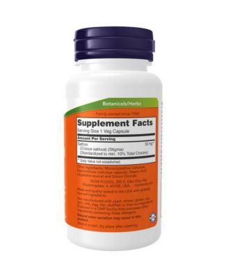 Saffron ,50 Mg ,60 Veg Caps