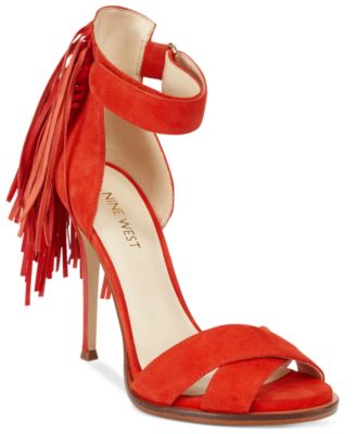 nine west orange pumps