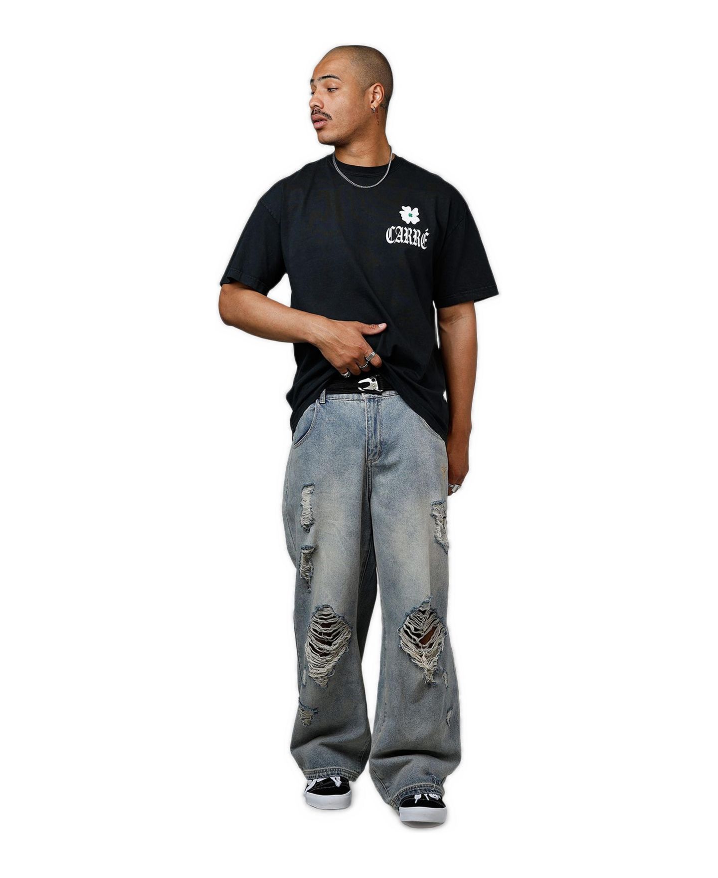 Мужская футболка CARRE Eternal Garden Heavyweight - Black Acidwash M, цвет: Чёрный — фото 2