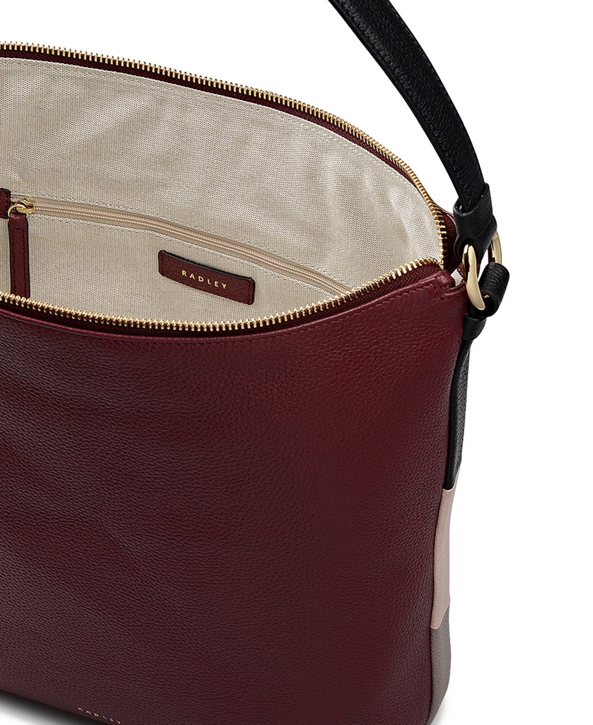 Radley London Waterloo Way Small Zip Top Shoulder Bag In Burgundy