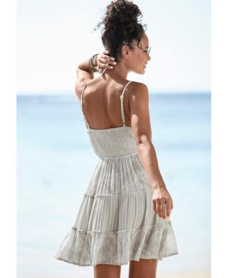 Women's Mixed Print Cover up Beach Dress Dress