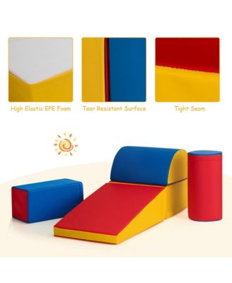 Toddler 5-Piece Climb and Crawl Activity Play Set Safe Foam Blocks Soft Climber