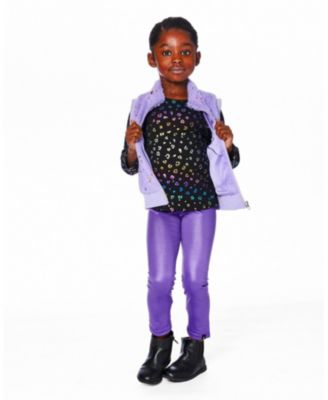 Big Girls Stretch Jersey T-Shirt Multicolor Leopard Print