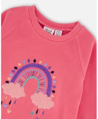 Girl Super Soft Tunic Tee with Embroidery Candy Pink - Toddler|Child