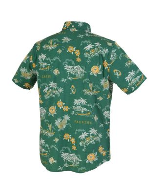 Men's Green Green Bay Packers Throwback Kekai Performance Button-Down Shirt