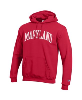 Men's Red Maryland Terrapins Basic Arch Fleece Pullover Hoodie