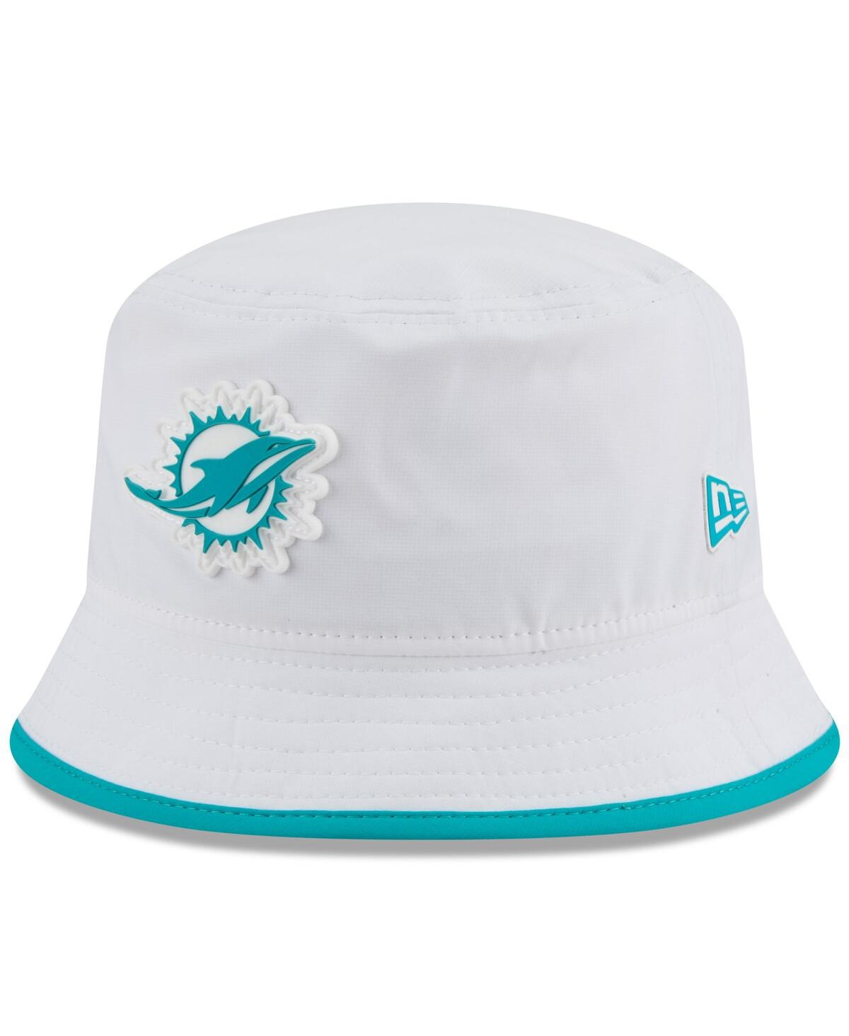 Men's White Miami Dolphins 2025 Nfl Training Camp Stretch Bucket Hat - White