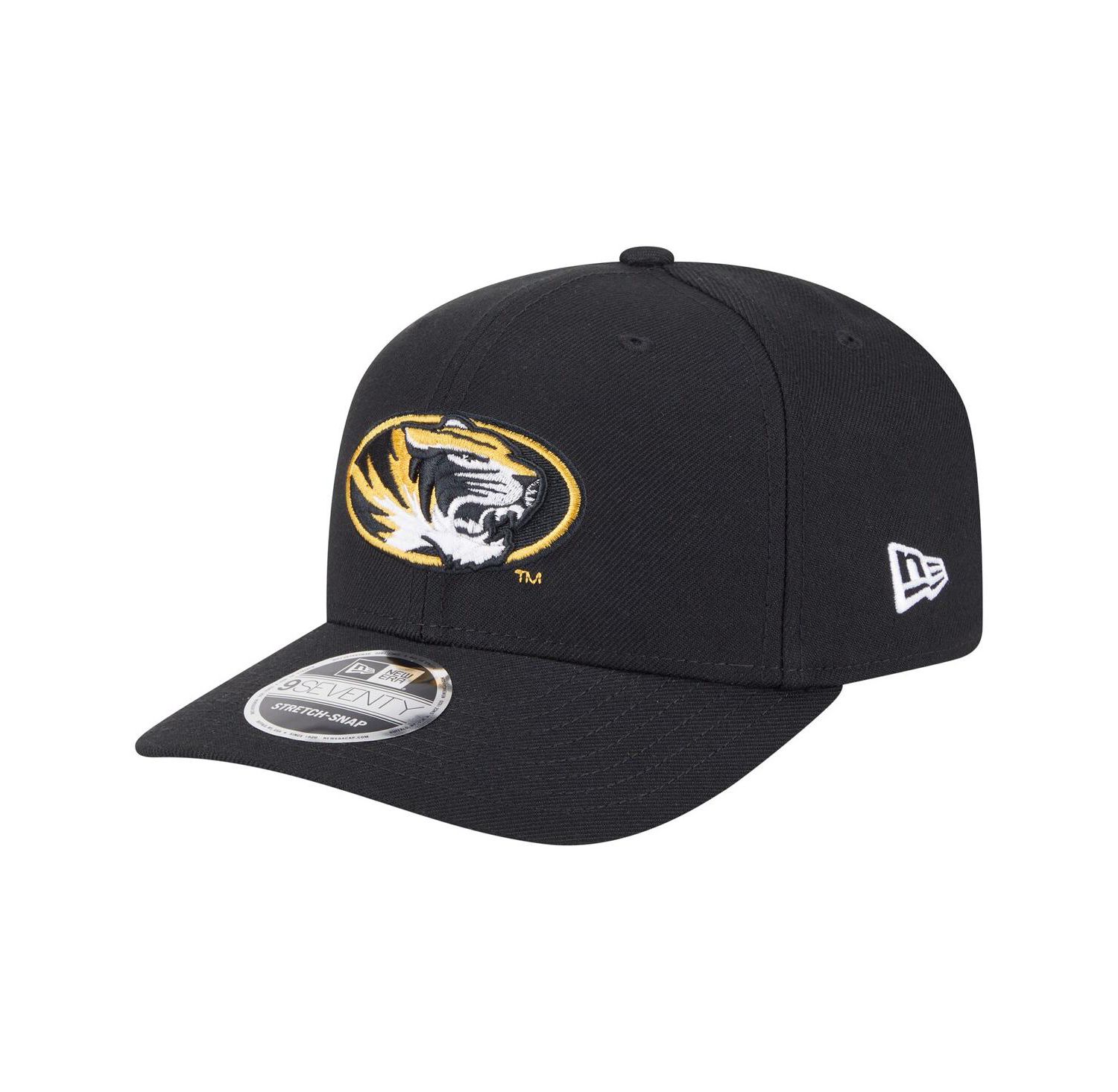 Men's Black Missouri Tigers Team Collective 9SEVENTY Stretch-Snap Adjustable Hat
