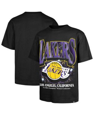 '47 Brand - Men's Black Los Angeles Lakers Past Champs Collection Flashbulb Foundation T-Shirt
