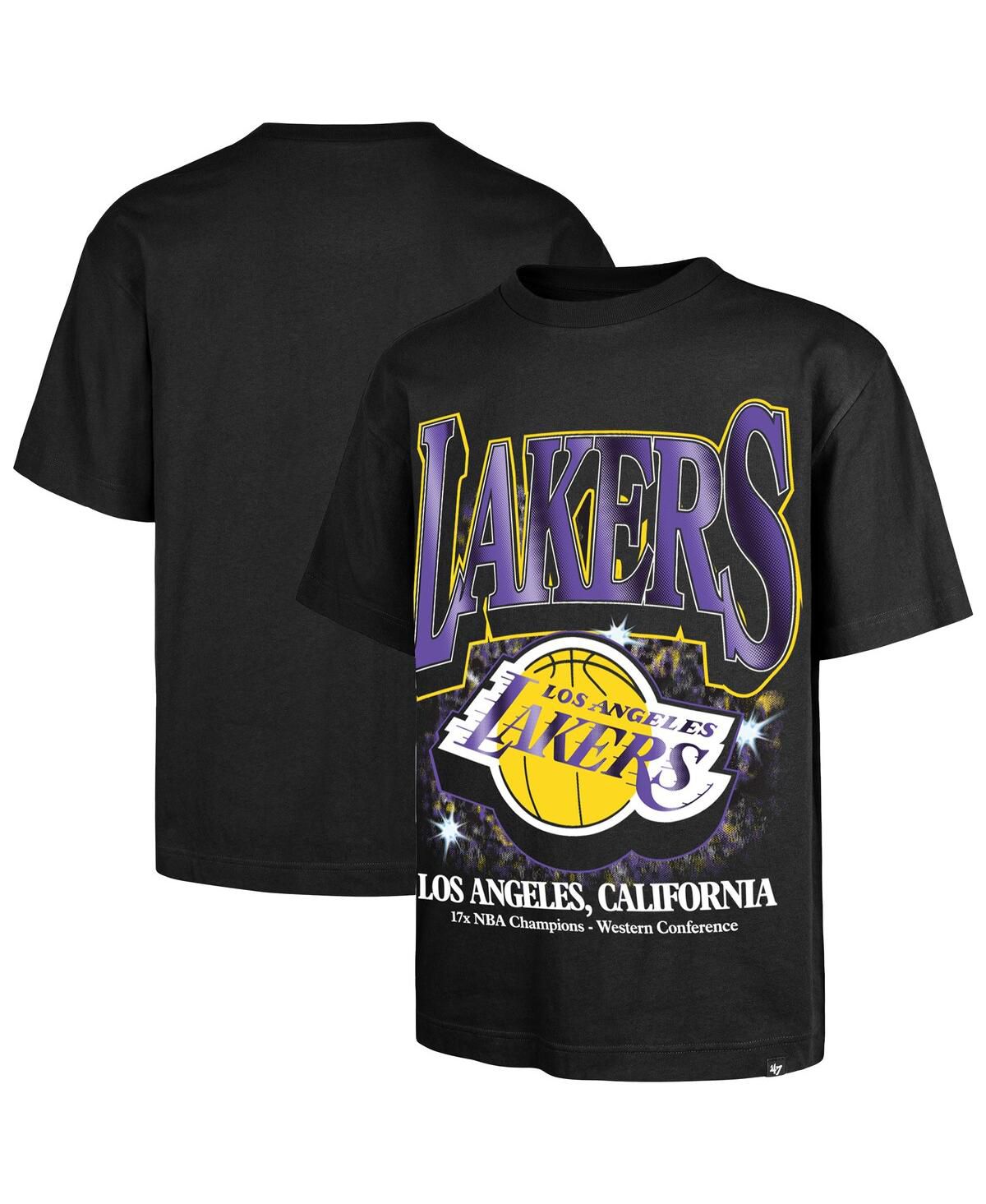 Мужская черная футболка Los Angeles Lakers из коллекции прошлых чемпионов Flashbulb Foundation