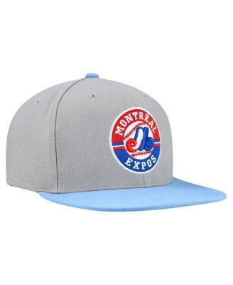 Men's Gray Montreal Expos Cooperstown Collection Basic Flip Snapback Hat